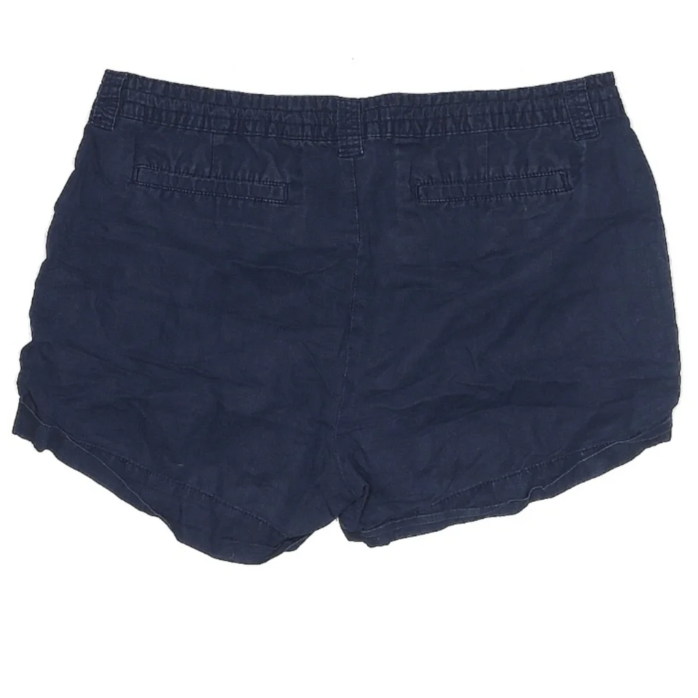 Gap Flax Linen Shorts - Navy Blue - Women's Size 4 Casual Summer Drawstring EUC